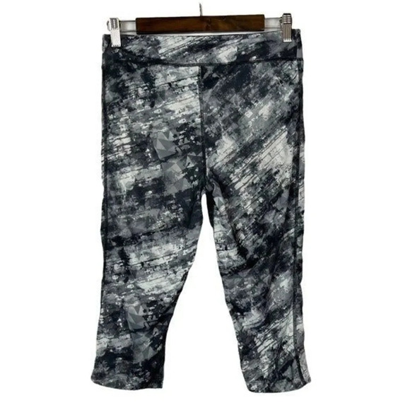 Champion Gray & Black Printed Crop Athletic Pants S - Picture 2 of 3